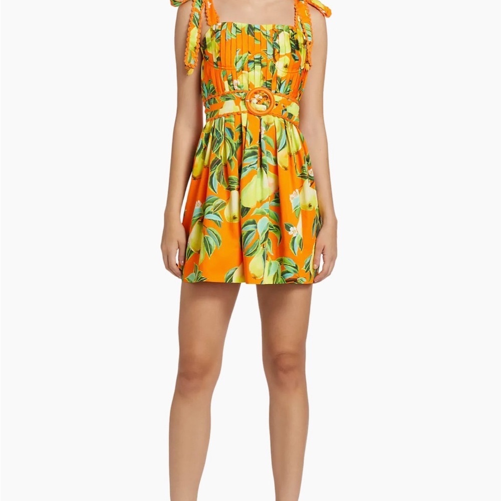 Tropical Orange Sundress chic 🍐 mini - Farm Rio XS